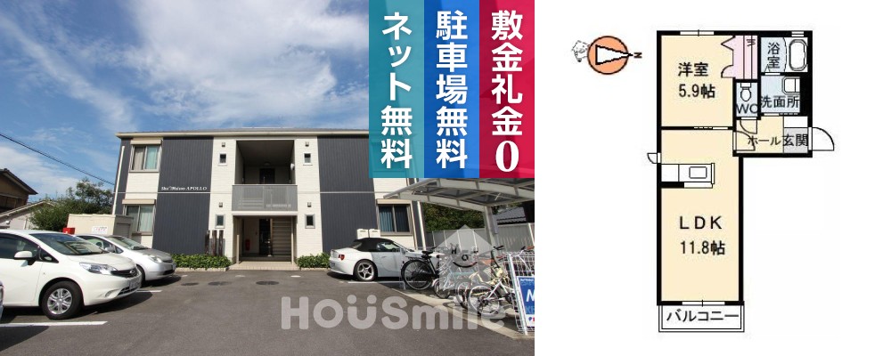 シャーメゾンアポロ 203の外観と間取り図