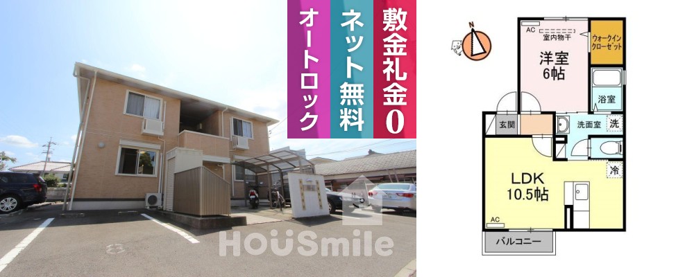 Melody 201の外観と間取り図