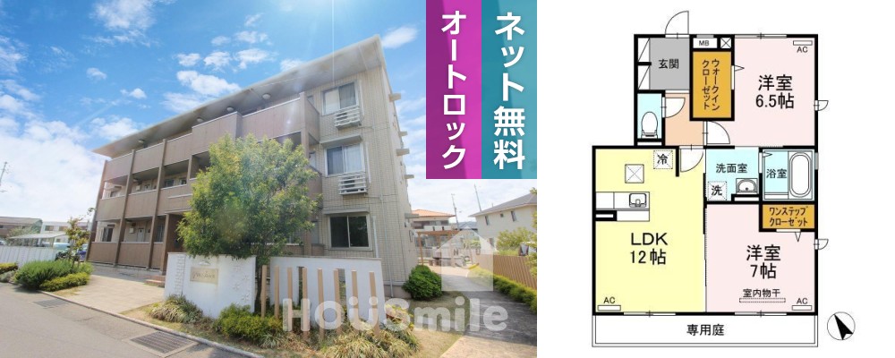 パルクセゾンI 102の外観と間取り図