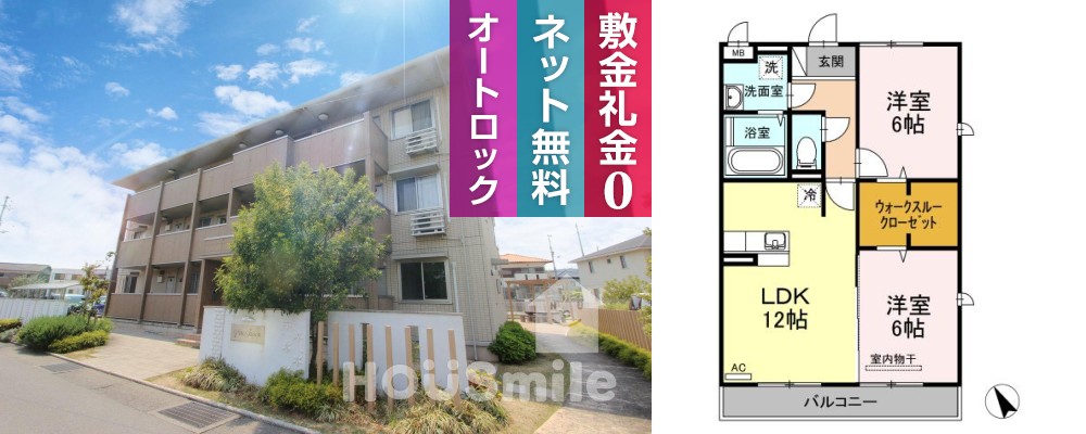 パルクセゾンI 201の外観と間取り図