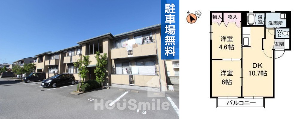 シャーメゾン沖洲 III番館 207の外観と間取り図