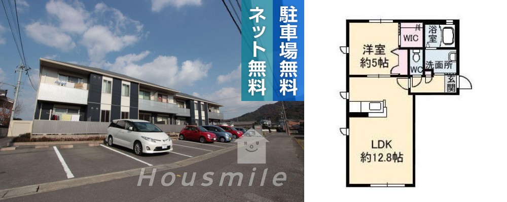 シャーメゾンツインズB棟 107の外観と間取り図