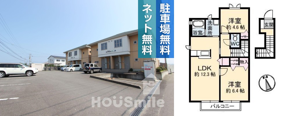 シャーメゾン大森 B203の外観と間取り図