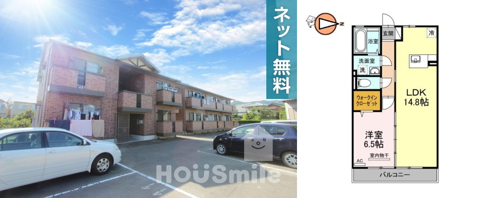 ウィルモア夷山 B201の外観と間取り図