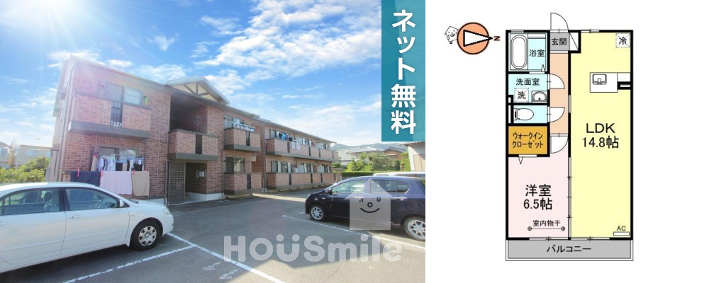 ウィルモア夷山 B202の外観と間取り図