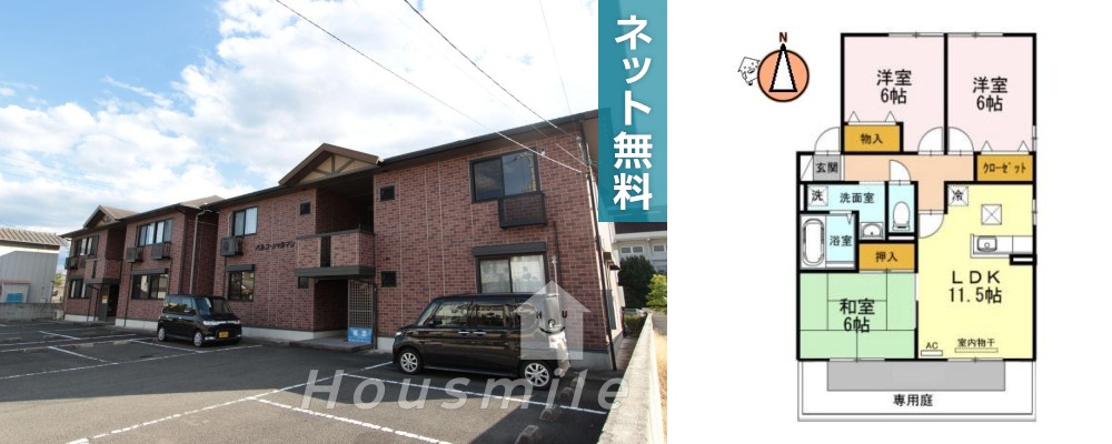 パルコ・シャルマン B101の外観と間取り図