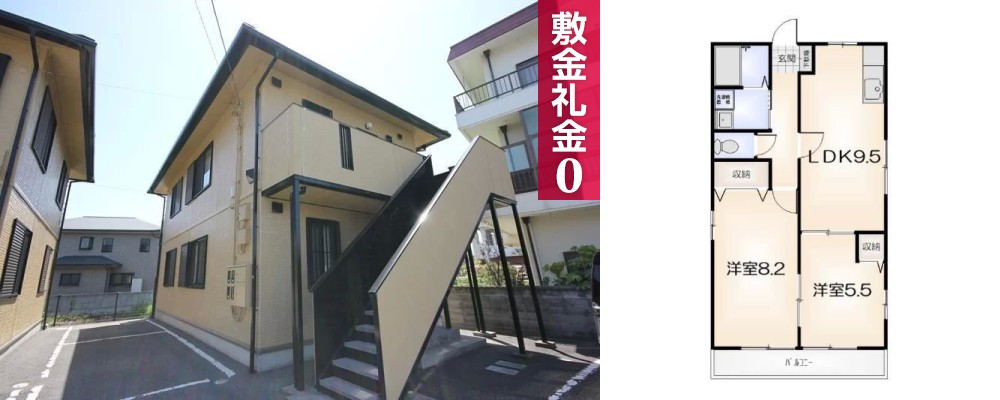 レトア三軒屋 203の外観と間取り図