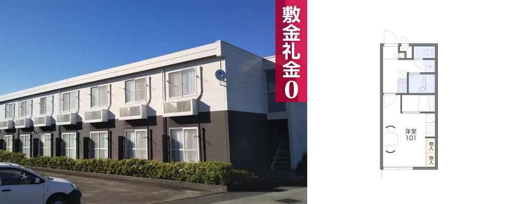 レオパレスしゃんぶる徳島 206の外観と間取り図