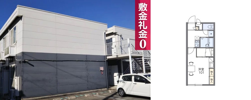 レオパレスモレミ鳴門 201の外観と間取り図
