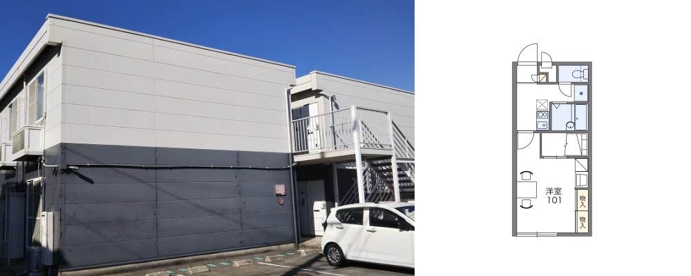 レオパレスモレミ鳴門 205の外観と間取り図