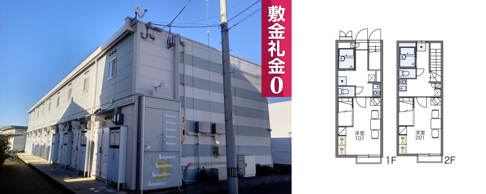 レオパレスこんどう 207の外観と間取り図