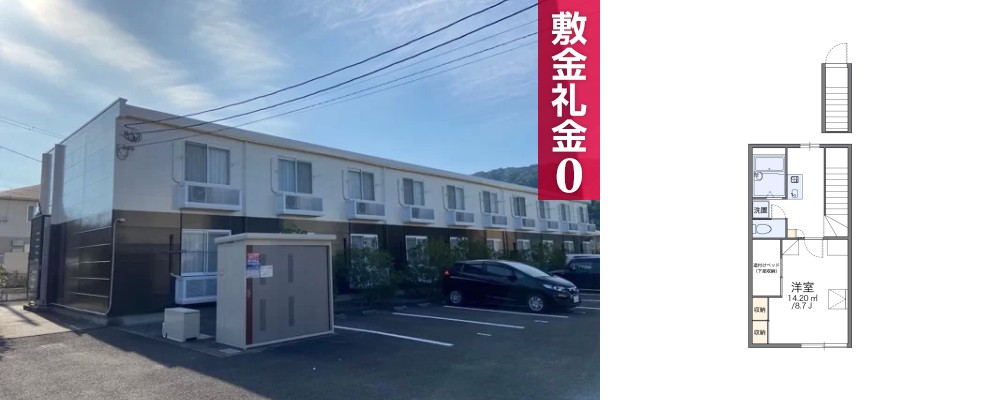 レオパレスWest I 207の外観と間取り図