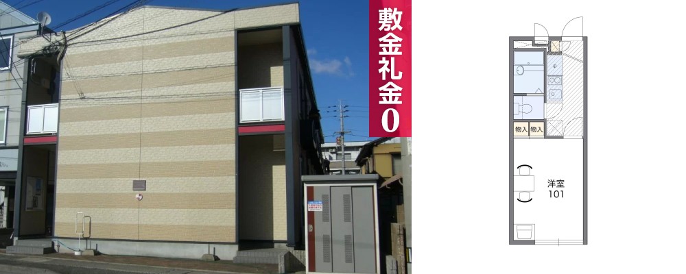 レオパレスサヴァー 206の外観と間取り図