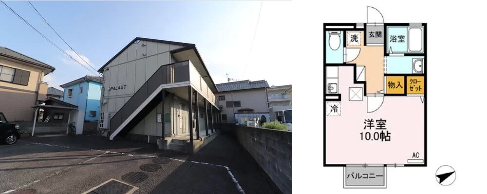 PALAST 103の外観と間取り図