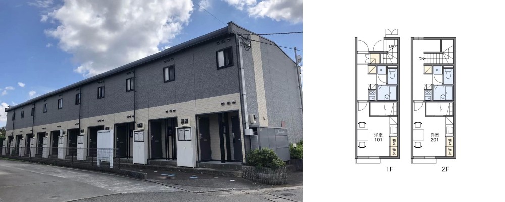 レオパレスメゾン YAMAYO 210の外観と間取り図