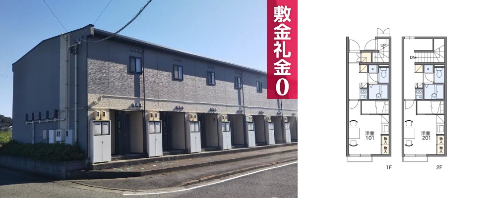レオパレスK HAUS撫養 109の外観と間取り図
