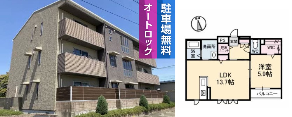 メゾンド・ホルト 202の外観と間取り図