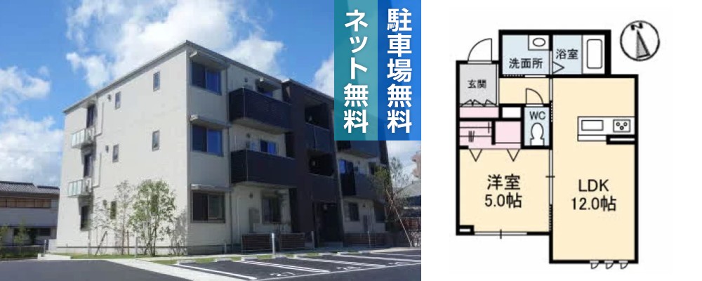 ベレオ昭和 A棟 102の外観と間取り図