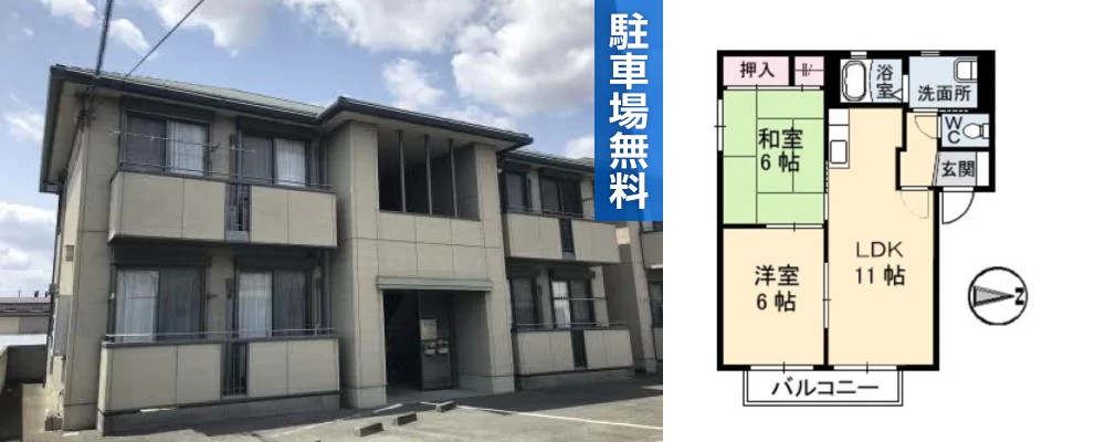 セトゥール・イン・イースト A棟 201の外観と間取り図
