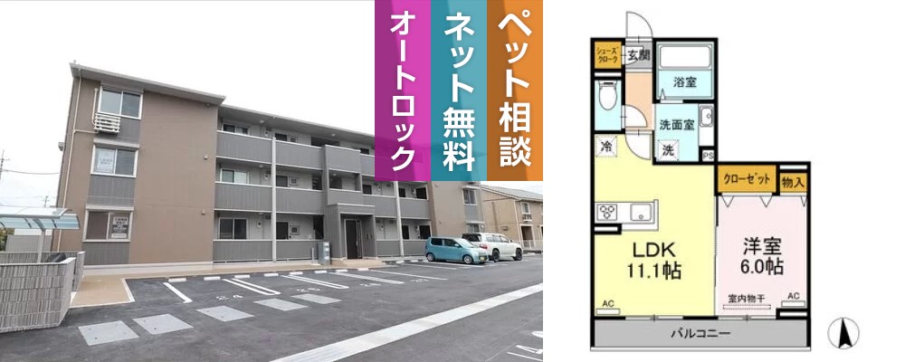 ベル グランデ 203の外観と間取り図