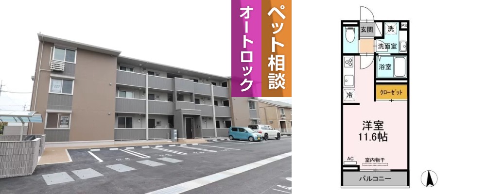 ベル グランデ 305の外観と間取り図