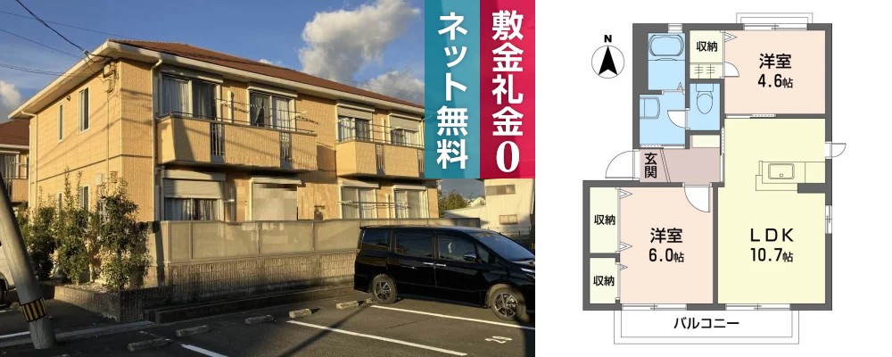 シャーメゾン藍住 D棟 210の外観と間取り図