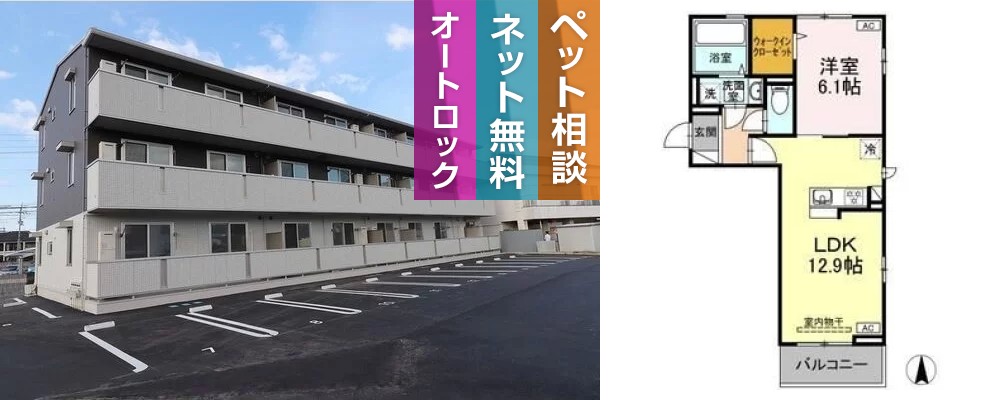 セレブ ミモザ 101の外観と間取り図