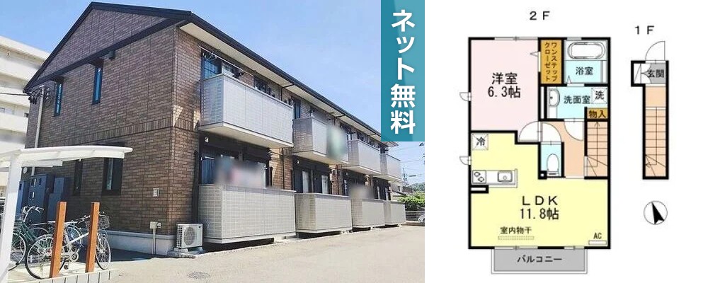 Casa K＆K II 205の外観と間取り図