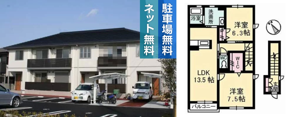 シャーメゾン千里 201の外観と間取り図