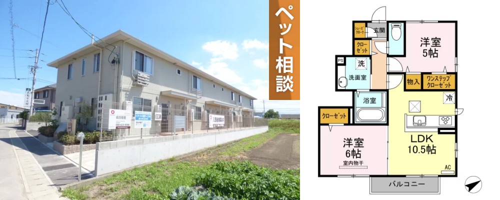 サクラディア 101の外観と間取り図