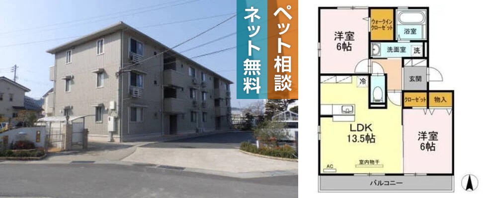 プラザ・エミネンス 205の外観と間取り図