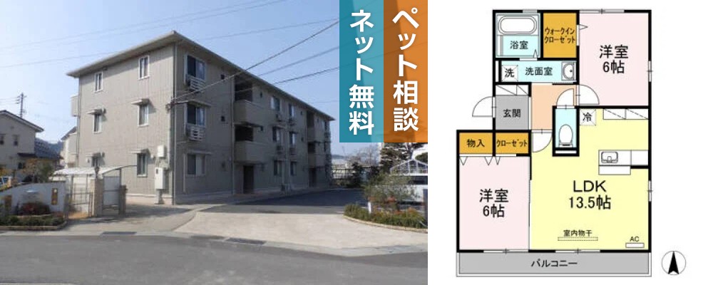 プラザ・エミネンス 301の外観と間取り図