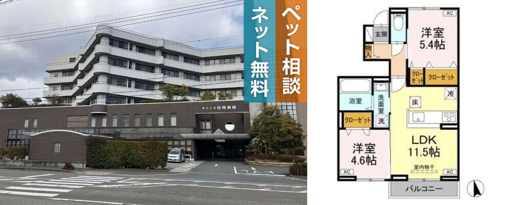 オリエンタルコート北島 101の外観と間取り図
