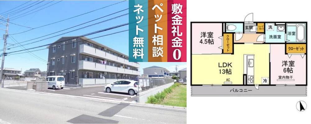 アヴニール優II 205の外観と間取り図