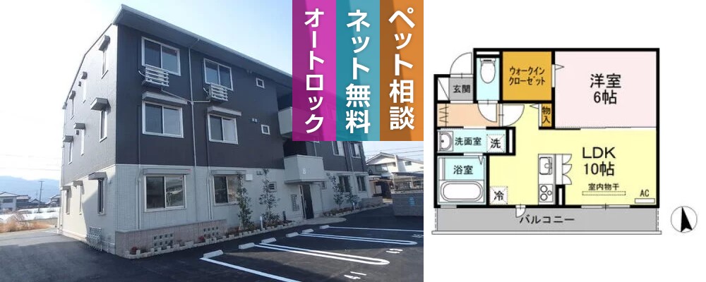 セレブ ウィット B棟 302の外観と間取り図