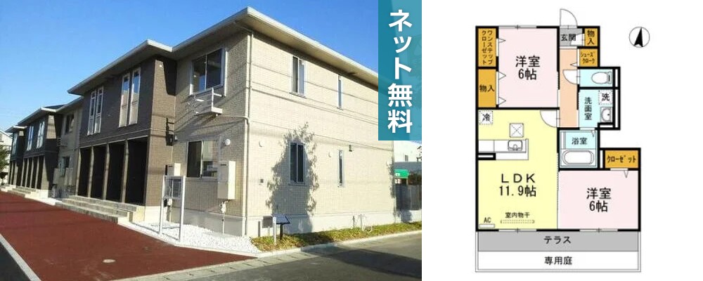 モンプリミエ ルラシオン II 103の外観と間取り図
