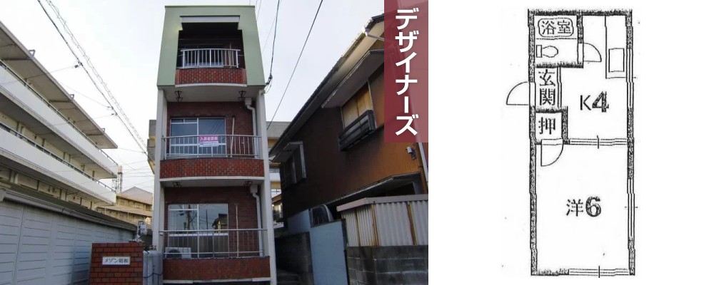 メゾン昭和 3Bの外観と間取り図