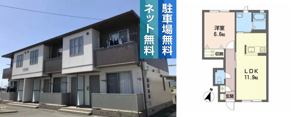 ヴィラ エスペランス I 102の外観と間取り図