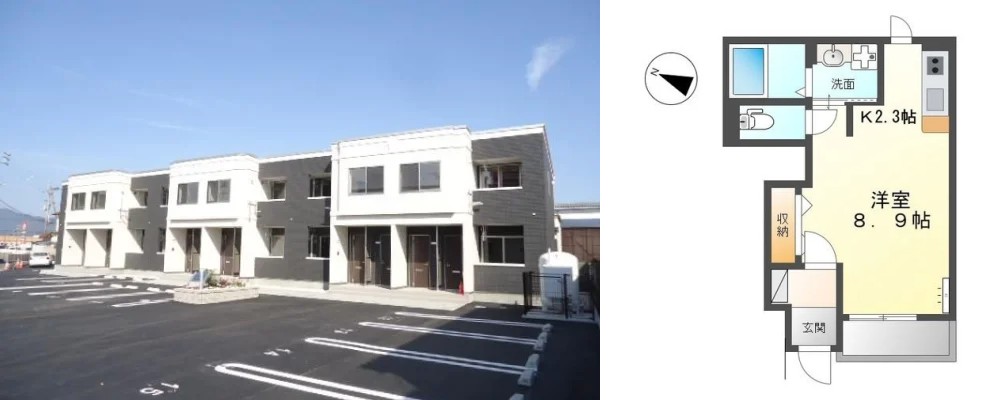 アイクオーレ 105の外観と間取り図