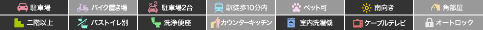 北矢三町 アパート 2DK D205の特徴アイコン