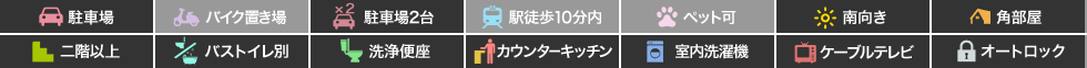 セレーノ南田宮 301の特徴アイコン