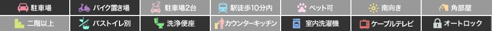 南昭和町 マンション 1K 102の特徴アイコン