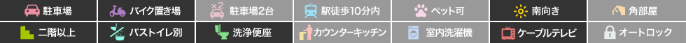 北沖洲 マンション 1DK 302の特徴アイコン