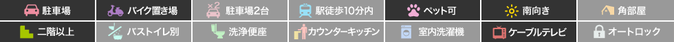 南佐古五番町 マンション 1DK 304の特徴アイコン