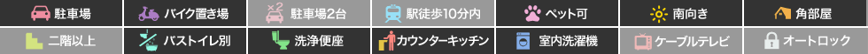 ピース・ブリーゼ 101の特徴アイコン