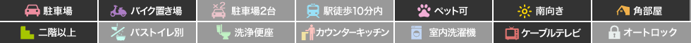 庄町 マンション 1K 502の特徴アイコン