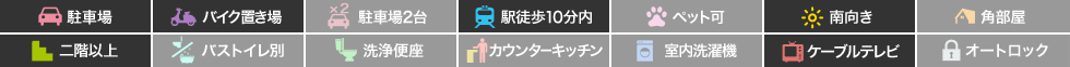 中昭和町 マンション 1K 303の特徴アイコン