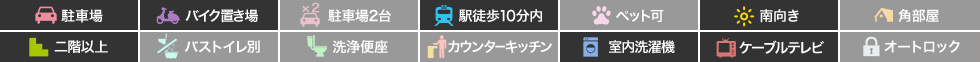 庄町 マンション 1K 305の特徴アイコン