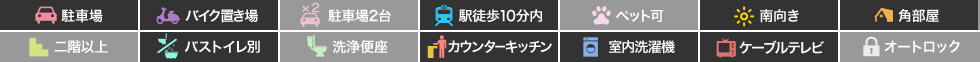 佐古三番町 アパート 1LDK 103の特徴アイコン