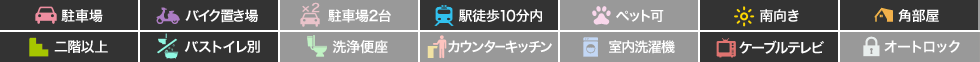 佐古七番町 マンション 3DK 4Bの特徴アイコン